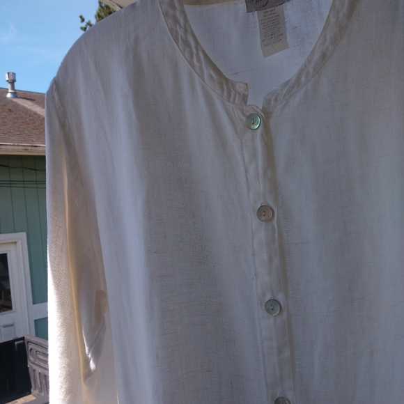 Mosaic linen top - Picture 2 of 4